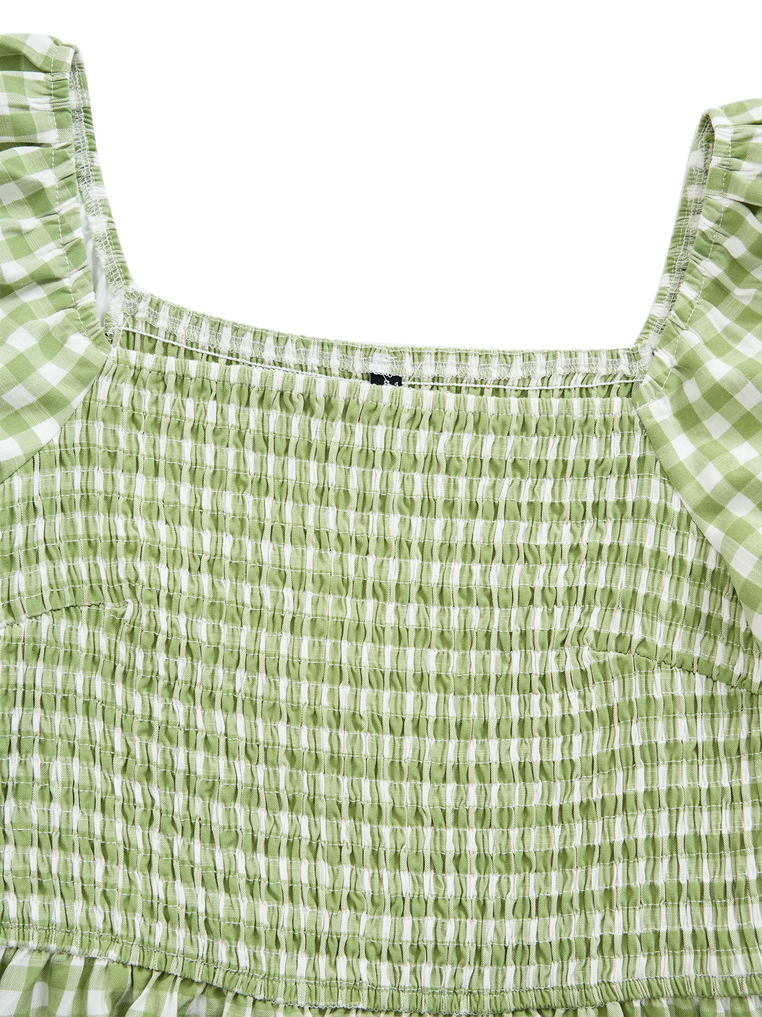 Women’s Pretty Garden SHORT SLEEVE MINI CAP DRESS - PUFF SLEEVE DRESS