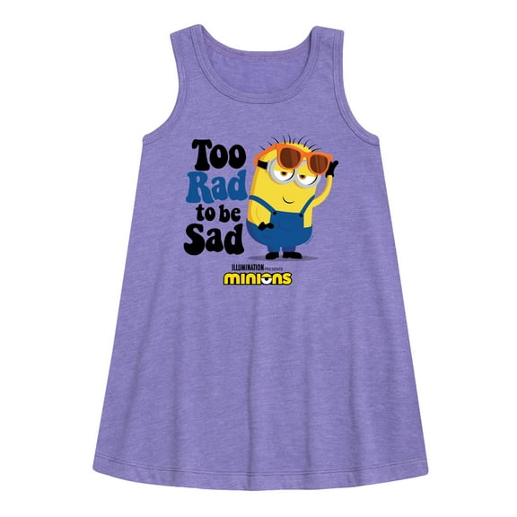 Despicable Me Minions - Too Rad To Be Sad - Toddler & Youth Girls A-line Dress