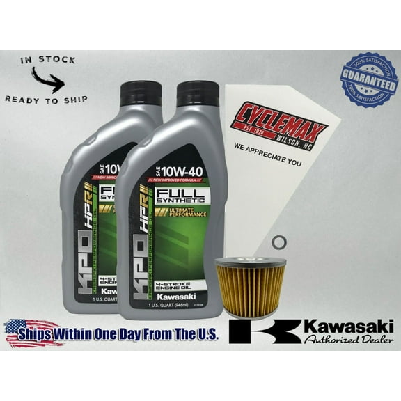 Cyclemax Full-Synthetic KPO Oil Change Kit fits 2008-2012 Kawasaki NINJA 250
