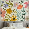 thumbnail image 2 of Chilfamy  Danish Pastel Botanical Flower Market Tapestry Aesthetic Floral Plants Wall Hanging Tapestries Wall Art Decorative Banner For Home Decor Living Room College Dorm Bedroom 60x50inch, 2 of 6