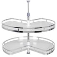 thumbnail image 3 of golytefs 28inch 2Tier Kidney Corner Cabinet Lazy Susan Adjustable Height for Blind Shelf, 3 of 9