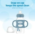 thumbnail image 5 of Dr. Brown's Milestones Wide-Neck Sippy Spout Bottle with Handles, 9oz/270ml, 6m+, Light Blue/Gray, 2 Pack, 5 of 13
