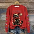 thumbnail image 4 of Christmas Sweatshirts for Women 2025 Long Sleeve Crewneck Funny Cute Black Cat Graphic Sweatshirt Pullover Tops, 4 of 5