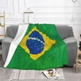 thumbnail image 7 of Throw Blanket Brazil Flag Soft Cozy Fleece Flannel Blanket Home Decor for Couch Sofa Bed 60"x50", 7 of 7