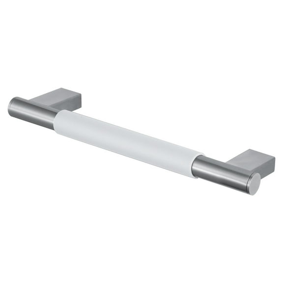Transolid MSW12BS Maddox 12-inch Grab Bar with White Rubber Handle, Brushed Stainless