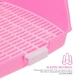 thumbnail image 3 of ifundom 1Pc Pink Rabbit Toilet Pet Litter Box with Detachable Grid for Small Animals and Easy Cleaning, 3 of 5