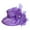 Purple, variant on Resting Beach Face Floppy Hat Women Fascinator Lady Tea Party Wedding Bridal Flower Hat Hat Fedora