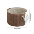 thumbnail image 3 of Fabric Foldable Large Basket, Blanket Basket Living Room, Woven Cotton Rope Storage Bin, Kids Dog Toy Storage Bin Box, Tall Laundry Hamper, Blankets Pillows Organizer Holder, 3 of 6