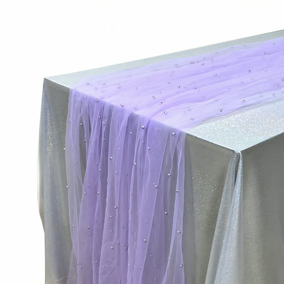 AUQ Summer Table Runner,Tear Resilient Farmhouse Table Runner,Rapid Refresh Kitchen Table Decor,Lightpurple