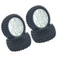 thumbnail image 2 of lionlar 4 Pieces Rubber Wheel Set 12mm Hex for Wltoys 144001 1/14 Remote Control Vehicle White, 2 of 6