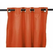 Jordan Manufacturing 54" x 96" Solid Tangerine Outdoor Curtain Panel, 1 Piece