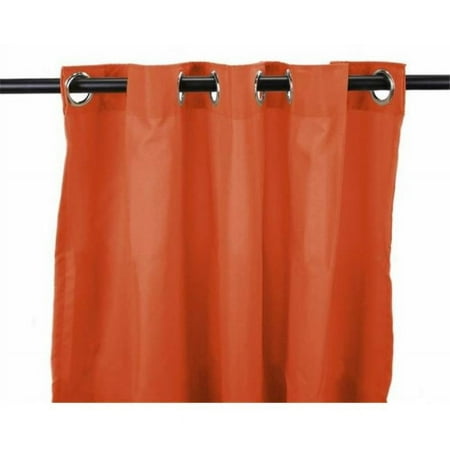Jordan Manufacturing 54" x 96" Solid Tangerine Outdoor Curtain Panel, 1 Piece