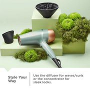Remington Botanicals Hair Dryer, Ceramic, 6 Heat Settings, Cool Shot, Green