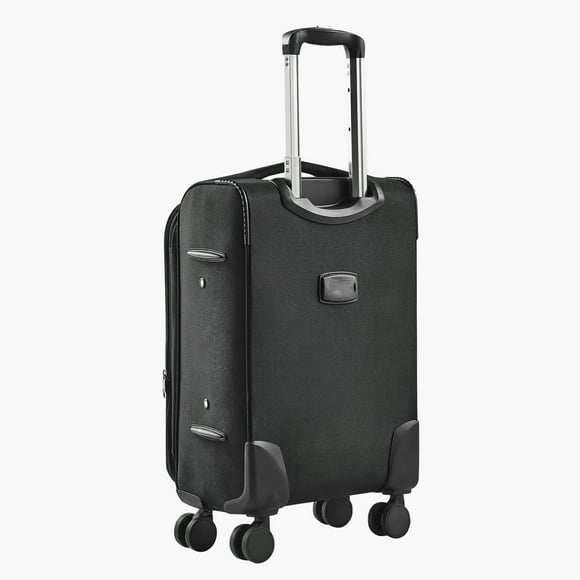 KFFKFF Softside Expandable Luggage with Spinner Wheels, 28-Inch Softside Checked Large Luggage, Lightweight Checked Suitcase with Expandable Zippered Pocket and TSA Lock, Black