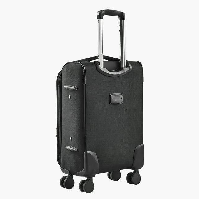 KFFKFF Softside Expandable Luggage with Spinner Wheels, 28-Inch Softside Checked Large Luggage, Lightweight Checked Suitcase with Expandable Zippered Pocket and TSA Lock, Black
