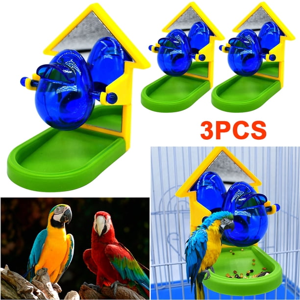 Divertida Fuga Comida Tren Espejo Mascota Pájaro Juguete Color Aleatorio (casa)