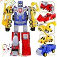 thumbnail image 1 of Robot Toys, Easy Assembly Merge Into Construction Vehicle Figures, Sturdy Connectors For Indoor Activity, 3-8 Years Old (Transforming Toys, Dino, 1 of 5