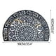 thumbnail image 2 of Felpudo Bohemio Semicircular 60x90cm | Tapete antideslizante de Crystal Velvet para la entrada | Alfombra blanda de poliéster lavable | Acento decorativo del pasillo interior, 2 of 5