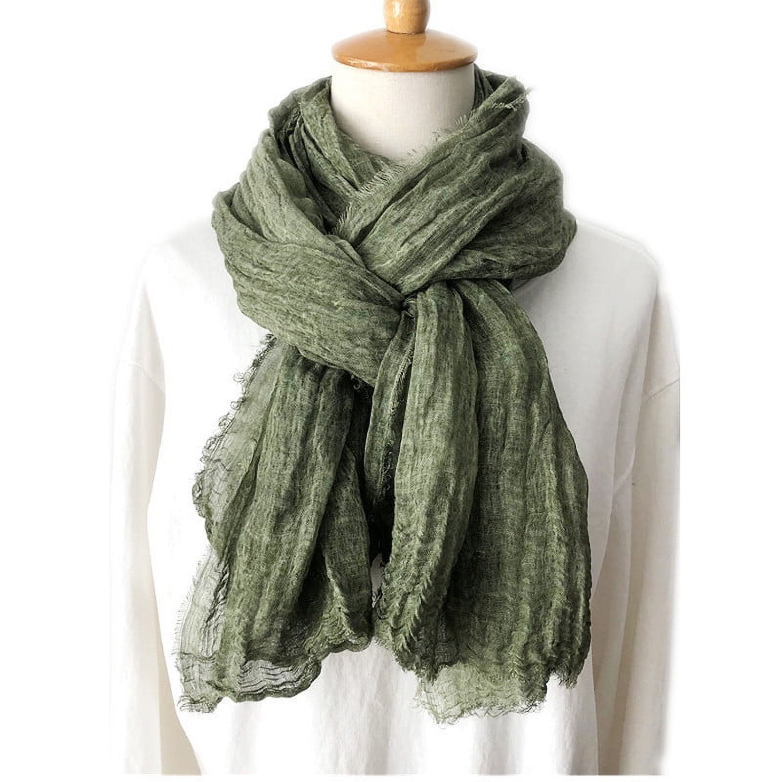 SQUARE WOOL GAUZE STOLE/GRAGE-CHECK