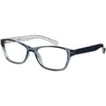 thumbnail image 3 of (2 pack) EV1 Nola Crystal Blue +1.25 Reading Glasses with Case, 3 of 9