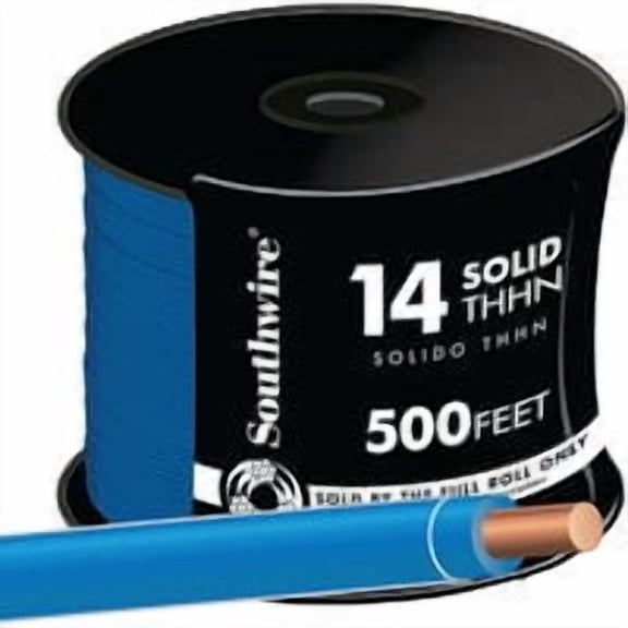Southwire Building Wire 14 Ga, 1 Conductor 15 Amp 600 V 90 Deg C 500 ' Blue