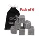 thumbnail image 1 of ZHAOCHENG Sabor y sabor Cubitos de hielo reutilizables Never Melt Ice Cubes x6 Gris 2 x 2 x 2 cm Piedras para cubitos de whisky Never Melt Ice Cubes, 1 of 5