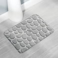 thumbnail image 3 of Bath Mat Cobblestone Bathroom Rugs, Memory Foam Bath Rugs, Comfortable Super Absorbent Mats , Machine Washable Non-Slip Rugs for Bathroom Kitchen Ground (16x24, Gray), 3 of 10