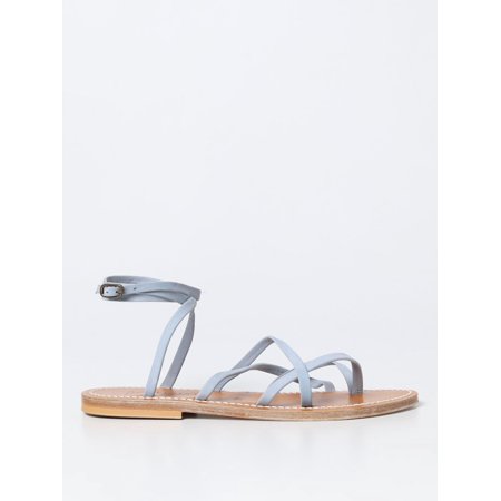 

K. Jacques Flat Sandals Woman Gnawed Blue Woman