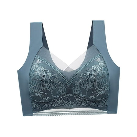 

Womens Bra Comfort Bra Every Day Wire Free Wide Shoulder Straps Breathable Ladies Underwear Seamless Bra for Daily Party 5L 95BCD