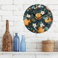 thumbnail image 3 of Yayeee 10" Wall Clock Battery Operated Quartz Round Silent Non-Ticking Home Decor, Green Oranges, 3 of 6