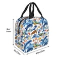 thumbnail image 3 of Lsque Marine Animals Pattern Lunch Bag Women/Men Insulated Lunch Box,Small Leakproof Cooler Food Lunch Containers Reusable High Capacity Lunch Tote Bags, 3 of 6
