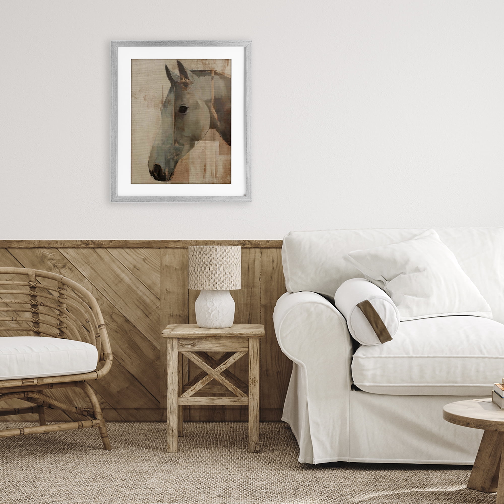 Stupell Industries Pure Horsepower Portrait Gray Framed Print Under Glass, design by Svetlana Aleynikova