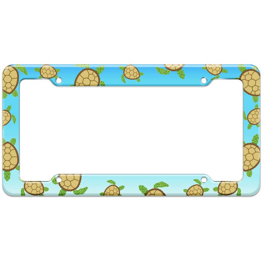 Sea Turtle Ocean Pattern License Plate Frame