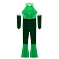 thumbnail image 6 of iiniim Girls Christmas Dance Performance Kids Xmas Party Show Jumpsuit Leotard  with Arm Sleeve Green 12, 6 of 7