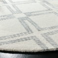 thumbnail image 3 of SAFAVIEH Bellagio Edweena Geometric Wool Area Rug, Ivory/Silver, 5' x 5' Round, 3 of 8