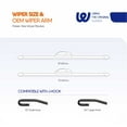 thumbnail image 3 of WOWIPER Wiper Blades 18 18 Conventional All-Season Automotive Replacement for FORD Ranger 2011-1999/JEEP Commander 2010-2006 Windshield Wiper Blades for My Car, 3 of 12