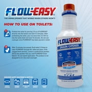 Flow-Easy Professional Virgin Sulfuric Acid Drain Opener, 12 Pack (20oz Bottles), Fast-Acting Liquid Clog Remover for Grease, Hair, Soap Scum