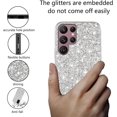 thumbnail image 3 of Compatible with Samsung Galaxy S23 Ultra Case, Glitter Sparkly Samsung S23 Ultra Phone Case with Slim Silicone Shockproof Protective Bumper Cover for Cute Girls Women (Silver), 3 of 14