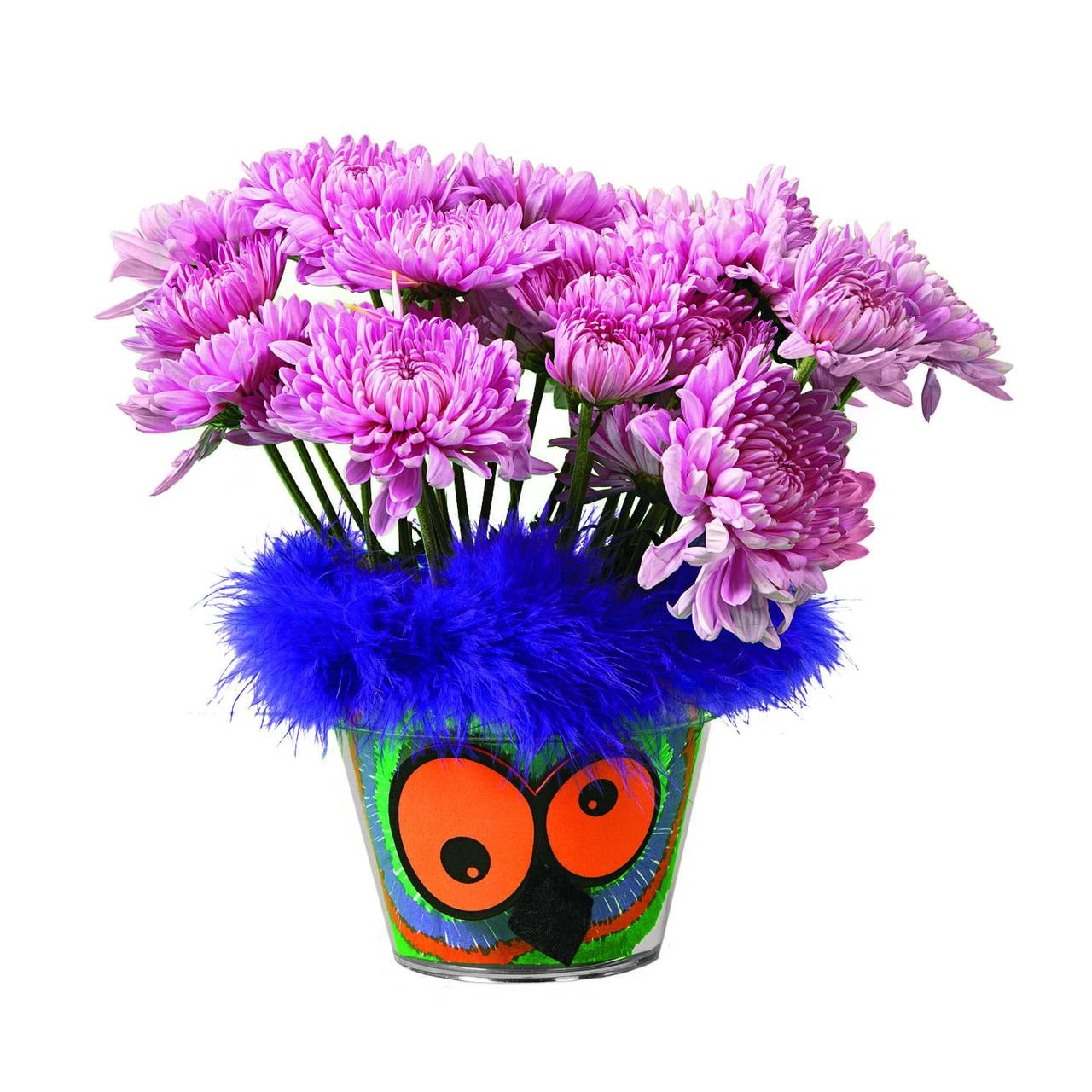 Fun Express DIY Flowerpot Craft Kits - Creative Paper Crafting Set Painting & Decorating - Perfect for Kids Adults & Lovers - Crafting Parties School Projects and Family Fun - White Color - 12 Pieces