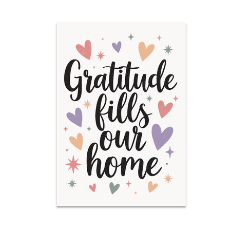 Gratitude Fills Our Home Poster Art - Whimsical Decor Enthusiast - 13x19 Poster Print