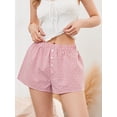 thumbnail image 2 of JYYYBF Women’s Button Front Boxer Shorts Casual Elastic Waist Loose Lounge Shorts Pajama Shorts, 2 of 8