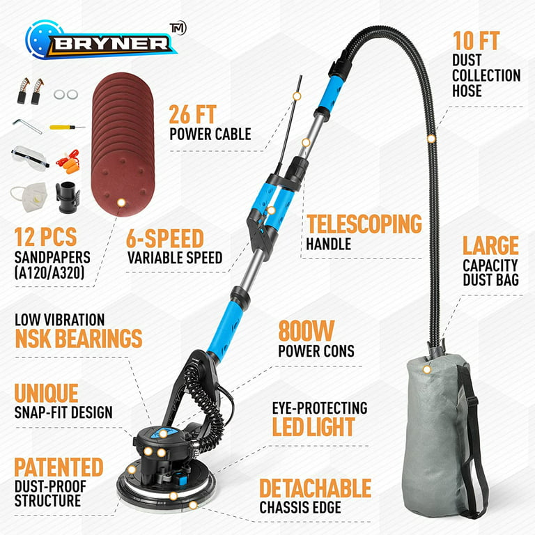 800w Electric Drywall Sander With