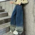 thumbnail image 2 of KAUOD Girls Wide Leg Jeans Girls Baggy Jeans Distressed Elastic Waist Denim Pants Y2K Vintage Baggy Pants Streetwear Loose Fit, 2 of 9