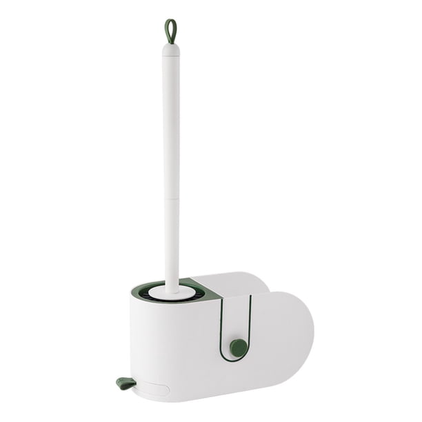 Cepillo de limpieza para inodoro Cepillo de baño montado en la pared Drenaje de silicona Herramienta de limpieza de cocina, Blanco Inevent HA004575-01B