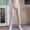 002 Beige, variant on Men's Solid Color Thermal Double Sided Brushed Fleece Base Layer Slim Warm Leggings Compression Pants