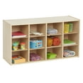 thumbnail image 3 of ECR4Kids Streamline 12 Cubby Tray Storage Cabinet, 3x4, Classroom Furniture, Natural, 3 of 9