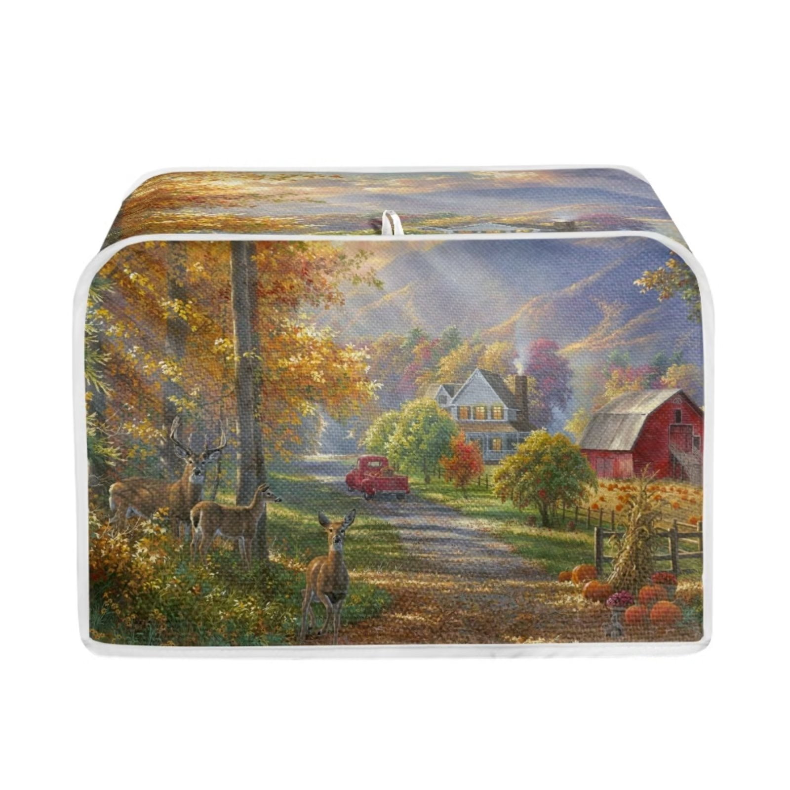Pzuqiu Toaster Covers 2 Slice Wide Slot Decorative Fall Farmhouse