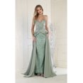 thumbnail image 3 of Women's May Queen evening elegant Dress Straight Across Mermaid Gown MQ2156 Sage Green 8, 3 of 8