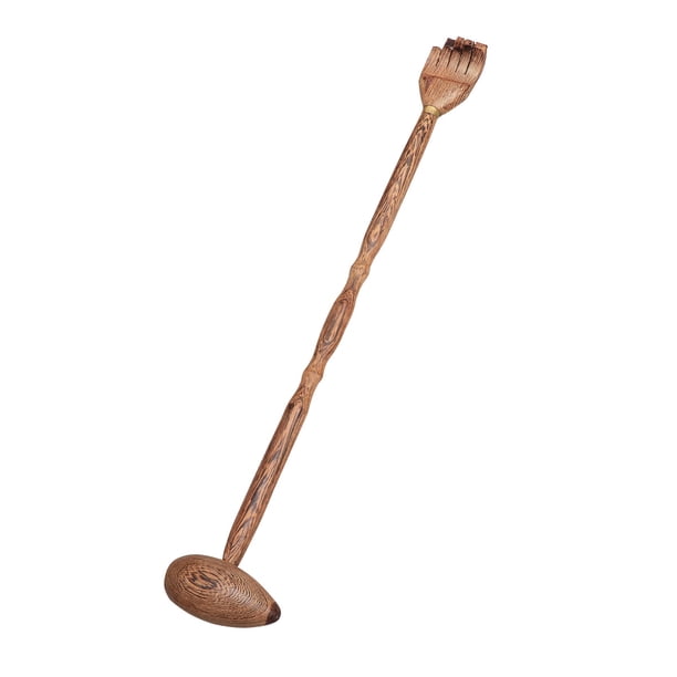 Rascador de espalda de madera 2 en 1 con doble punta, martillo masajeador para la salud y el fitness