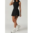 thumbnail image 5 of Osfvolr Womens High Neck Tennis Dress Sleeveless Wrap Skirt Built in Shorts Golf Athletic Dress Workout Rompers Advanced Black L, 5 of 7